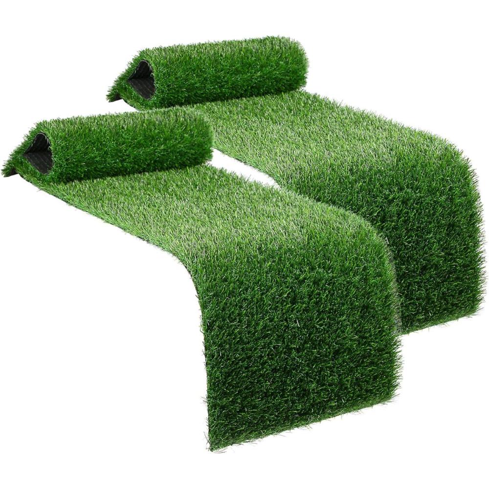 imageXLX TURF Artificial Grass Table Runner 12 x 36 Inches  Green Fake Grass Turf Table Runner for Golf Football Party Decorations Summer Wedding Tabletop Baby Shower12x362PC
