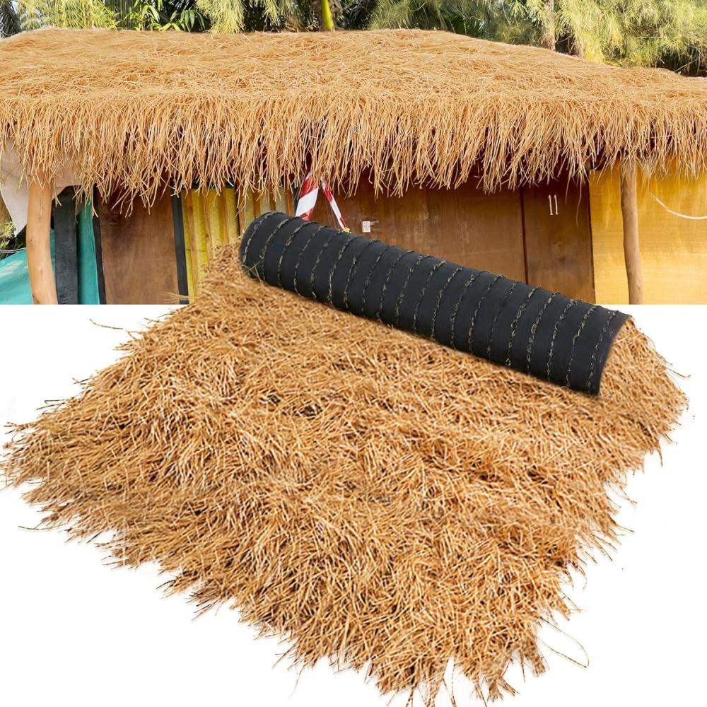 imageXLX TURF Synthetic Thatch Grass Roof for Tiki Bar Fireproof Mexican Grass Tropical Party Decorations Artificial Straw Roll Garden Fence Patio DIY Crafts 1574quot x 41574 x 20