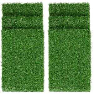 XLX TURF Artificial Grass Placemats Table Centerpiece Greene Golf Theme Spring Summer Party Decor, Match Green Garden Grass Table Runner, DIY Craft, 12 x 18 Inch, 6 Pack(12″x18″  Set of 6)