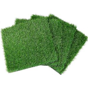 XLX TURF Artificial Grass Runner for Table 12 X 108 Inch, Green Faux Turf Decorate Golf Theme Summer Spring Party, Birthday, Wedding(12″x12″  Set of 4)
