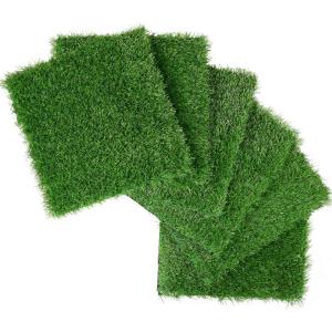 XLX TURF Artificial Grass Runner for Table 12 X 108 Inch, Green Faux Turf Decorate Golf Theme Summer Spring Party, Birthday, Wedding(12″x12″  Set of 6)
