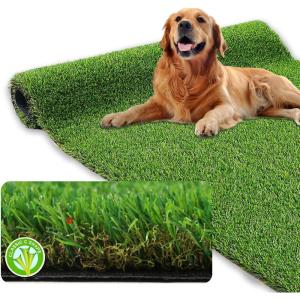 XLX TURF Realistic Artificial Grass Rug Indoor Outdoor Patio – 3ft x 5ft, Thick Fake Grass for Dogs Pet Turf Mat Decor Garden Synthetic Lawn Landscape with Drainage Hole(5FT x 8FT 35mm)