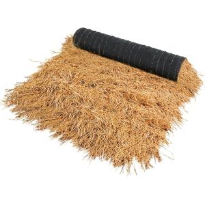 XLX TURF Synthetic Thatch Grass Roof for Tiki Bar Fireproof Mexican Grass Tropical Party Decorations, Artificial Straw Roll Garden Fence Patio, DIY Crafts, 15.74″ x 4′(15.74″ x 4′)