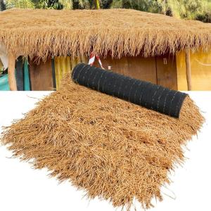 XLX TURF Synthetic Thatch Grass Roof for Tiki Bar Fireproof Mexican Grass Tropical Party Decorations, Artificial Straw Roll Garden Fence Patio, DIY Crafts, 15.74″ x 4′(15.74″ x 20′)