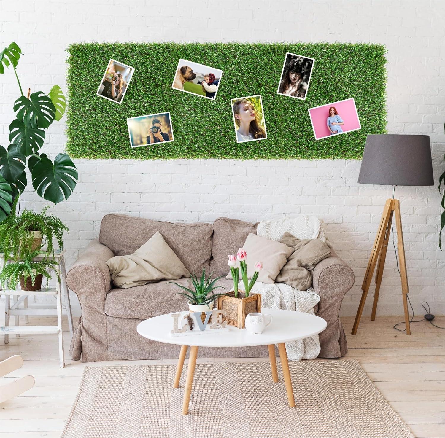 imageXLX TURF 14 x 14 Inch Square Faux Grass Placemats for Golf Theme Table Centerpiece Decor Greenery Spring Summer Party Grass Table Runner DIY Crafts 6 Pack12 x 36 Inch