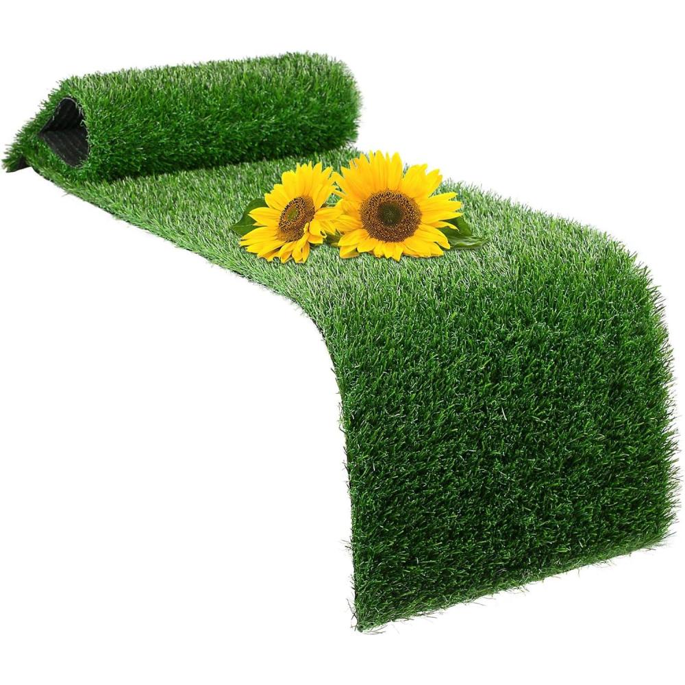 imageXLX TURF 14 x 14 Inch Square Faux Grass Placemats for Golf Theme Table Centerpiece Decor Greenery Spring Summer Party Grass Table Runner DIY Crafts 6 Pack12 x 36 Inch