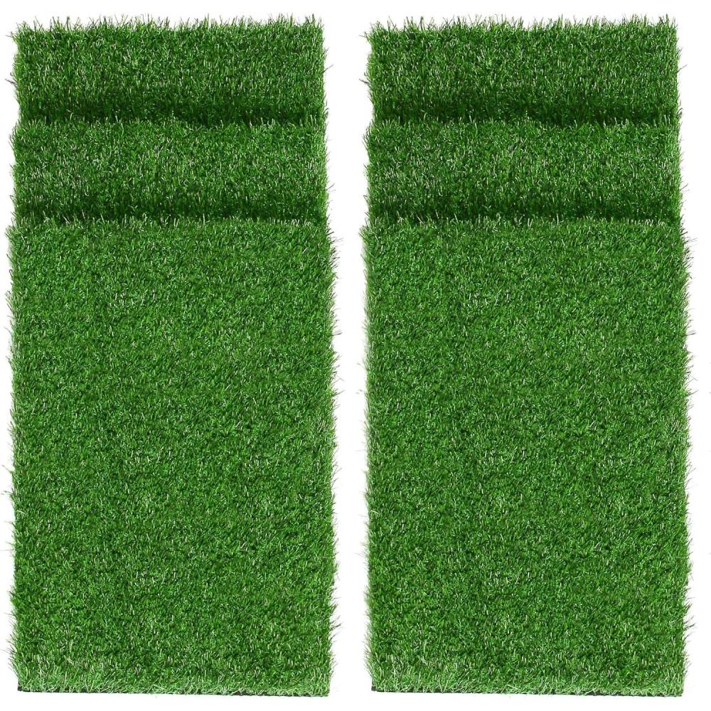 imageXLX TURF 14 x 14 Inch Square Faux Grass Placemats for Golf Theme Table Centerpiece Decor Greenery Spring Summer Party Grass Table Runner DIY Crafts 6 Pack12x18  Set of 6